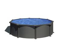 Piscine ronde acier Gré Juni Gris Anthracite - 3,50 x 1,30 m