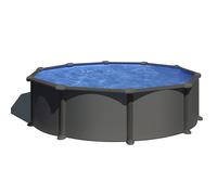 Piscine ronde acier Gré Juni Gris Anthracite - 4,60 x 1,30 m