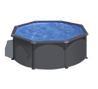 Piscine ronde acier Gré Louko Gris Anthracite - Ø 3,00 x 1,20 m