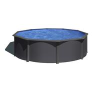 Piscine ronde acier Gré Louko Gris Anthracite - Ø 3,50 x 1,20 m