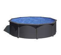 Piscine ronde acier Gré Louko Gris Anthracite - Ø 4,60 x 1,20 m