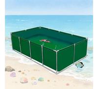 Piscine temporaire avec vanne de vidange, réservoir de poissons, étang en toile pour animaux de compagnie pour l'agriculture aquatique, assemblage facile, idéal pour la tenue de poissons et de tortues