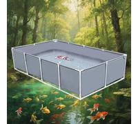 Piscine temporaire avec vanne de vidange, réservoir de poissons, étang en toile pour animaux de compagnie pour l'agriculture aquatique, assemblage facile, idéal pour la tenue de poissons et de tortues
