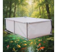 Piscine temporaire avec vanne de vidange, réservoir de poissons, étang en toile pour animaux de compagnie pour l'agriculture aquatique, assemblage facile, idéal pour la tenue de poissons et de tortues