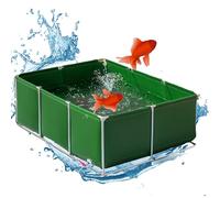 Piscine temporaire avec vanne de vidange, réservoir de poissons, étang en toile pour animaux de compagnie pour l'agriculture aquatique, assemblage facile, idéal pour la tenue de poissons et de tortues