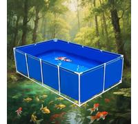 Piscine temporaire avec vanne de vidange, réservoir de poissons, étang en toile pour animaux de compagnie pour l'agriculture aquatique, assemblage facile, idéal pour la tenue de poissons et de tortues