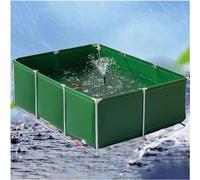 Piscine temporaire avec vanne de vidange, réservoir de poissons, étang en toile pour animaux de compagnie pour l'agriculture aquatique, assemblage facile, idéal pour la tenue de poissons et de tortues
