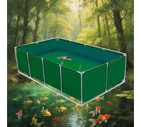 Piscine temporaire avec vanne de vidange, réservoir de poissons, étang en toile pour animaux de compagnie pour l'agriculture aquatique, assemblage facile, idéal pour la tenue de poissons et de tortues
