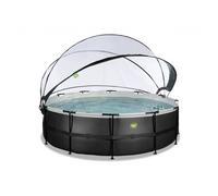 Piscine EXIT TOYS 488x122cm + Dôme-BLACK LEATHER (Noire)
