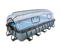 Piscine tubulaire EXIT TOYS 540x250cm + Dôme-STONE (Gris/Bleu)