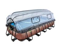 Piscine tubulaire EXIT TOYS 540x250cm + Dôme-WOOD (Marron)