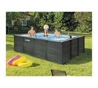 Intex - 26396GN - Kit Piscine Tubulaire rectangulaire Graphite (L) 4,00 x (l) 3,00 x (h) 1,24m