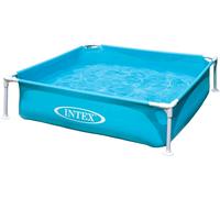 Piscine Tubulaire Intex Carrée 340L Métal Frame Enfant 122x122x30 cm PVC