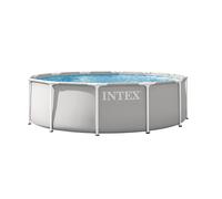 Kit Piscine hors sol tubulaire INTEX - Pris Frame - 366 x 99 cm - Ronde (Pompe, cartouche et échelle) - 26716ND