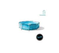 Piscine tubulaire Océan Ronde Bleu 3,05 x 0,76 m avec l'épurateur à cartouche inclus