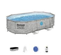 Piscine tubulaire ovale Bestway Steel Pro Max Splashview 488 x 305 x 107 cm avec hublots Swim Vista