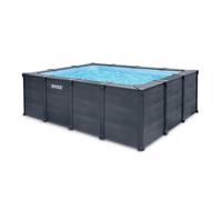 Intex - 26396GN - Kit Piscine Tubulaire rectangulaire Graphite (L) 4,00 x (l) 3,00 x (h) 1,24m
