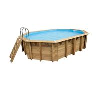 Piscine Ubbink bois Sunwater - 300 x 490 x H 120 cm (Filtre à sable) - Liner beige 75/100 ème