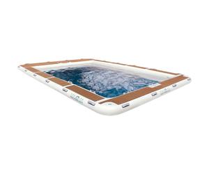 Piscine Yachtbeach Dropstich Blanc 6,2 x4,1x0,2 m