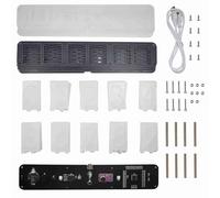 Pissente Kit de Réveil Numérique LED Module d'horloge électronique ABS Affichage RVB à 6 Chiffres Contrôle Tactile Heure Température Date de Musique pour Les Utilisateurs de Bricolage de Bureau