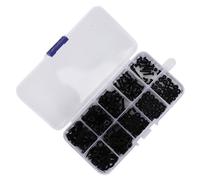 Pissente Kit de Rondelles d'écrous à Vis en Nylon de Vis Haute sécurité 270 Pièces M3 M3.5 M4 M5 Assortiment de Filetage de Précision avec Options Noir et Blanc pour la Fixation de Réparation en