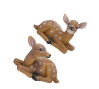 Pissente Statue de Cerf Sika 2 Pièces, Résine Synthétique, Conception Détaillée, Parfaite pour la Décoration de Jardin