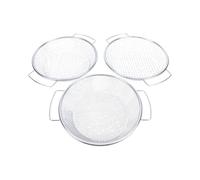 Pissente Tamis à Sol 11,8 Pouces 3 Tailles de Maille Fer Galvanisé | Tamiseur de Seau de 5 Gallons, Fer galvanisé, Maille de 1/8 Po 1/4 Po 3/8 Po, Poignées Latérales, Criblage de Terre Compost