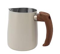 Pissente Tasse à Mousser, Pichet à Mousse de Lait en Acier Inoxydable 304 avec échelle Intérieure et Bec Pointu, Pichet à café à la Vapeur avec Poignée pour Latte Art Home Cafe Barista (600 ml)
