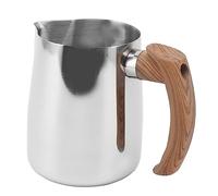 Pissente Tasse à Mousser, Pichet à Mousse de Lait en Acier Inoxydable 304 avec échelle Intérieure et Bec Pointu, Pichet à café à la Vapeur avec Poignée pour Latte Art Home Cafe Barista (600 ml)