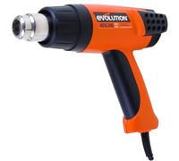 Pistolet à air chaud Evolution Power Tools HDG200, régulation numérique de la température, avec mallette de transport et buses