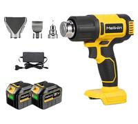 Pistolet à air chaud, puissance de 2000 W, écran LCD numérique, 2 batteries de 22 500 mAh