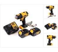 Pistolet à air chaud sans fil DeWalt DCE 530 M2 18 V 530 °C + 2 batteries 4,0 Ah + 1 chargeur + buse à jet large et buse à jet concentré