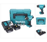 Pistolet à air chaud sans fil Makita DHG 181 RTJ 18 V 150 - 550 °C + 2 batteries 5,0 Ah + chargeur + Makpac