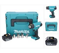 Pistolet à air chaud sans fil Makita DHG 181 T1J 18 V 150 - 550 °C + 1 batterie 5,0 Ah + Makpac - sans chargeur