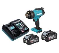 Pistolet à air chaud sans fil Makita HG 001 GU201 40 V max. 600 °C + 2 batteries 4,0 Ah + chargeur + mallette