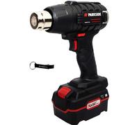 Pistolet à air chaud sans fil PARKSIDE PERFORMANCE® 20 V / PPHLGA 20-Li / avec batterie (4 Ah) et chargeur (2,4 A) + mètre pliant HEADNMORE® de 1 m