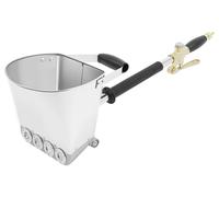 Pistolet à béton - Pistolet de projection de mortier avec entonnoir de 3,5 L - 4 buses - Pneumatique, 8 bars - Pour enduit de mur et mortier - Aluminium/fer - Argent