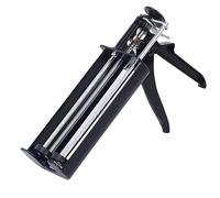 Pistolet à calfeutrer à double cartouche pour double composant (rapport de mélange 1:1) jusqu'à 450 ml Pistolet applicateur manuel pour adhésifs, mastics, époxy, noir