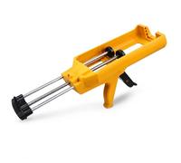 Pistolet à calfeutrer double en silicone, pistolet à calfeutrer à cartouche pour composants doubles (rapport de mélange 1:1) jusqu'à 450 ml Pistolet applicateur manuel pour adhésifs, mastics, époxy