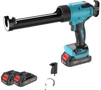 Pistolet à calfeutrer électrique, 6 vitesses réglables, éclairage LED, 2 piles