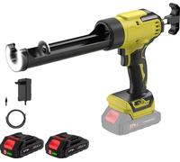 Pistolet à calfeutrer électrique, vitesse réglable, fonction LED, jaune 6 vitesses