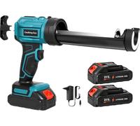 Pistolet à calfeutrer électrique, vitesses réglables, fonctionnement sans fil, avec 2 piles