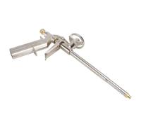 Pistolet à Calfeutrer en Métal Argenté, Débit Stable, Prise Ergonomique | Outil Manuel pour Accessoires et Réparations, Contrôle Facile du Flux, Anti-bouchage, pour Étudiants