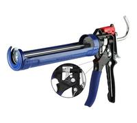 Pistolet a Calfeutrer Silicone WORKPRO en Metal avec 2 Modes de Rapport de Poussee, Transmission de Force 9:1 et 18:1, Pistolet a Cartouche pour Cartouches de Silicone et d'Adhesif de 295ml