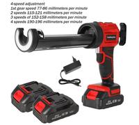 Pistolet à cartouche à batterie - Pistolet électrique à silicone - 21 V, 2 batteries incluses, sans fil, CE - Bleu