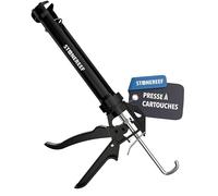Pistolet à cartouche de 20,3 cm [avec 5 lisseurs de joints] - Pistolet à cartouche professionnel pour silicone - Pistolet à cartouche en métal robuste - Pistolet de pressage pour un travail précis et