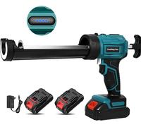 Pistolet à cartouche sans fil - Pistolet à silicone - 4 vitesses - 2 batteries 18 V - Pour portes et fenêtres - Bleu