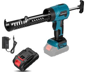 Pistolet à cartouche sans fil - Presse à silicone - Kit avec 1 batterie - Li-Ion 18-20 V - Quatre niveaux - LED 450 lm - Pour colle de construction et colle de remplissage - Braun