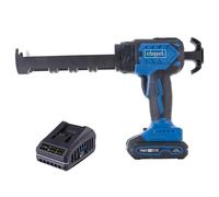 Pistolet à cartouche sans fil Scheppach C-SEG310-X, pistolet à silicone - 20V IXES | Force d'extrusion de 2000N | LED | Inclus : batterie 2Ah + chargeur 2,4A