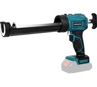Pistolet à cartouches électrique - Pistolet à joints rechargeable - 4 vitesses - Rechargeable - Sans fil, pour silicone et verre - Idéal pour les portes et les fenêtres - Livré sans batterie